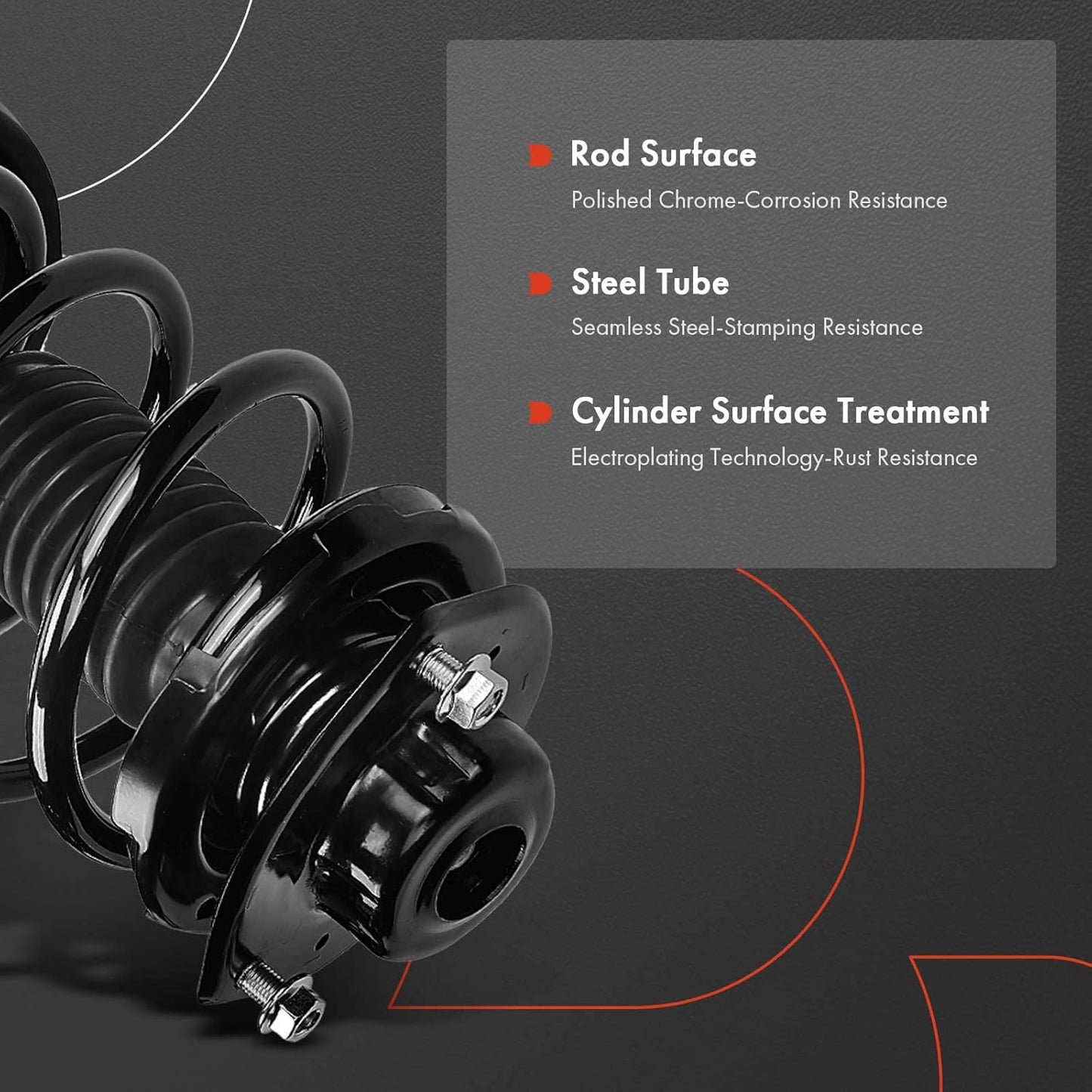 A-Premium Front Complete Strut & Coil Spring Assembly Compatible with Toyota Avalon 2004 2005, To 1/2005, 2-PC Set