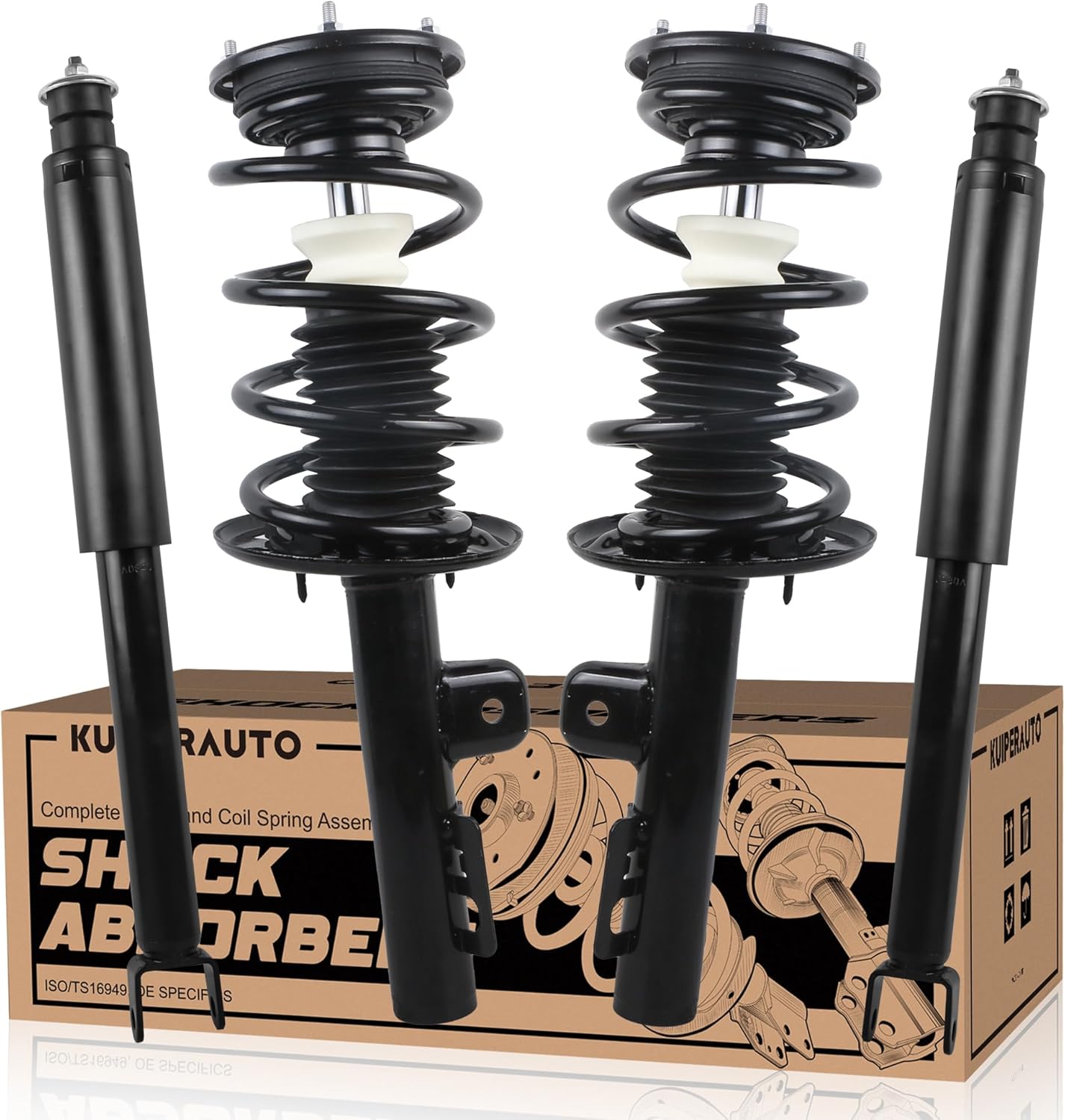 272534 272535 Pair Front Struts Assembly Shocks Compatible for 2009-2012 Ford Flex 3.5L V6 Coil Spring Front Shock Absorber
