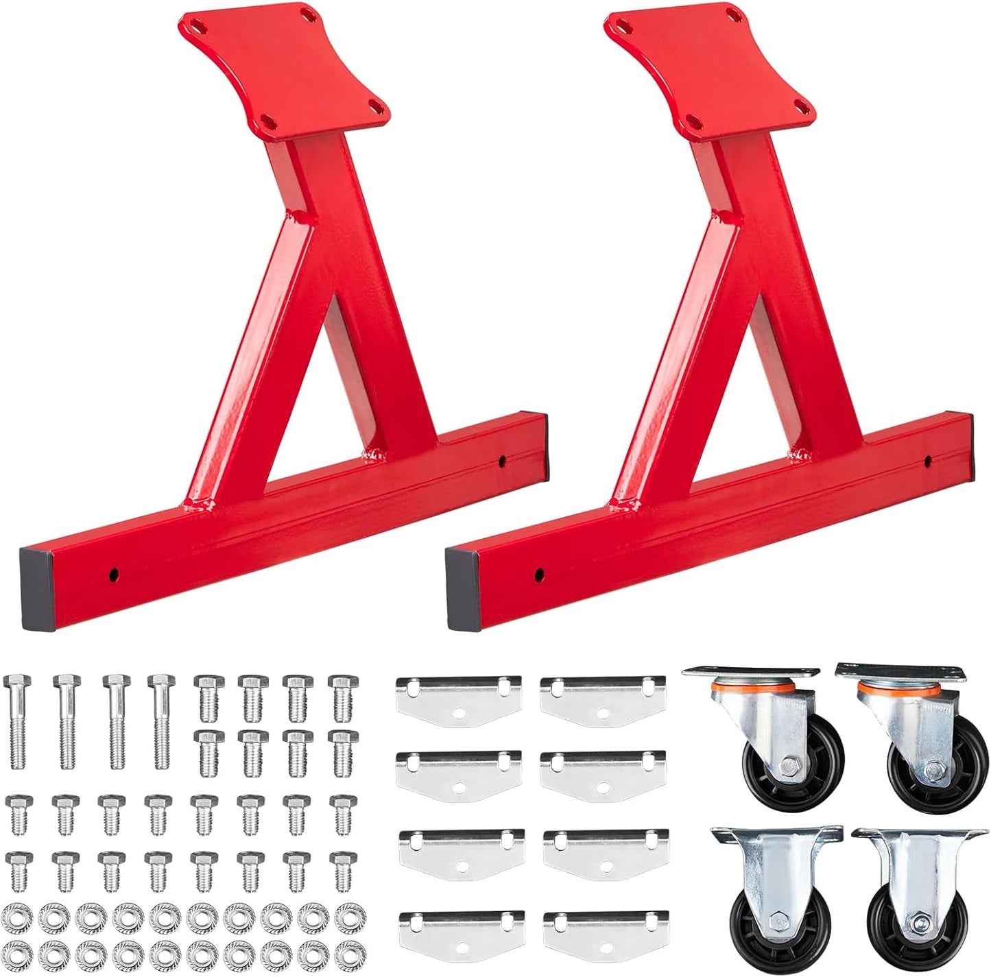 Compact Engine Stand Compatible with Chevy GM LSx V8 Motors 360° Castors, Red