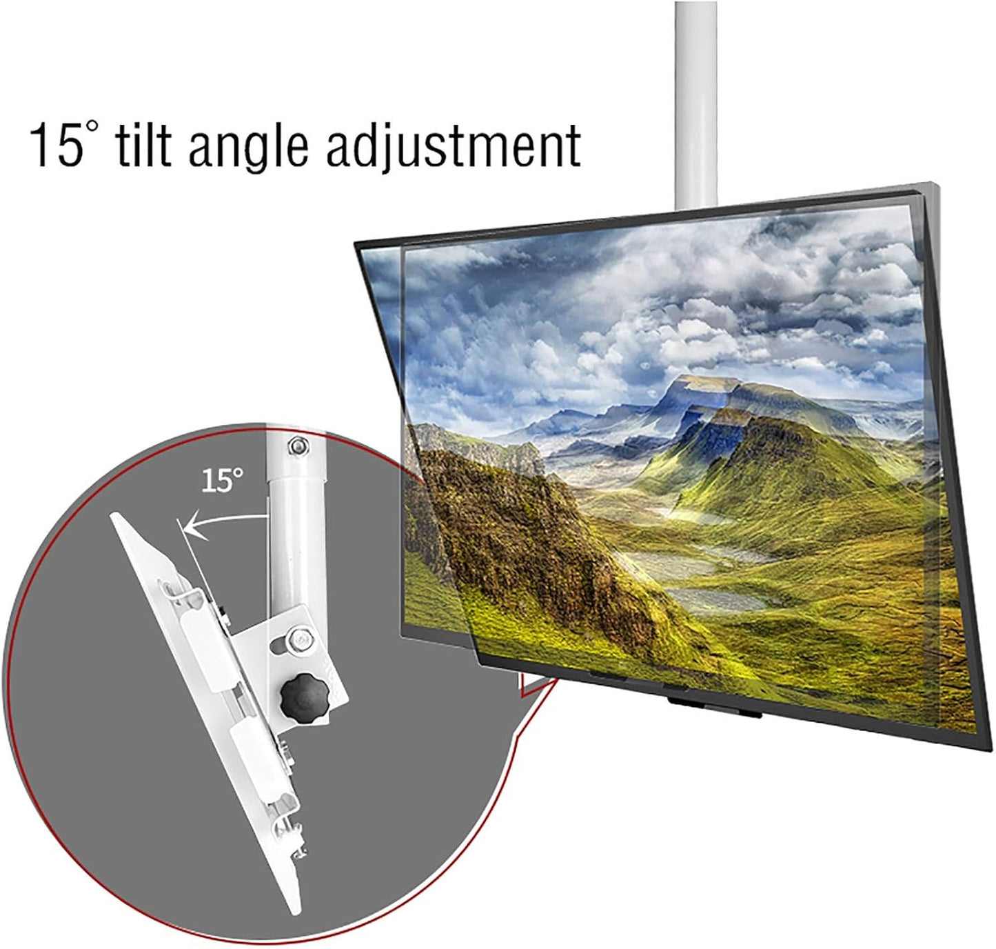 TV Stand,Tv Wall Mount Ceiling TV Mount Bracket, rt 77 Lbs, Fits 32 to 55