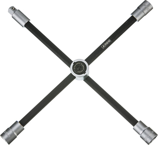 ARES 70092 - 4-Way Sliding Lug Wrench - Adjustable Sliding Lug Wrench Gives Superior Leverage - Collapses for Convenient Storage