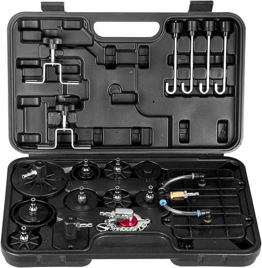VEVOR Brake Master Bleeder Kit, 12 Pcs, Professional Brake Bleeder Adapter Set with Complete Kit & Handle, Durable Brake Bleeder Adapter for Brake Fluid Filling Fit for Most New & Old Vehicles