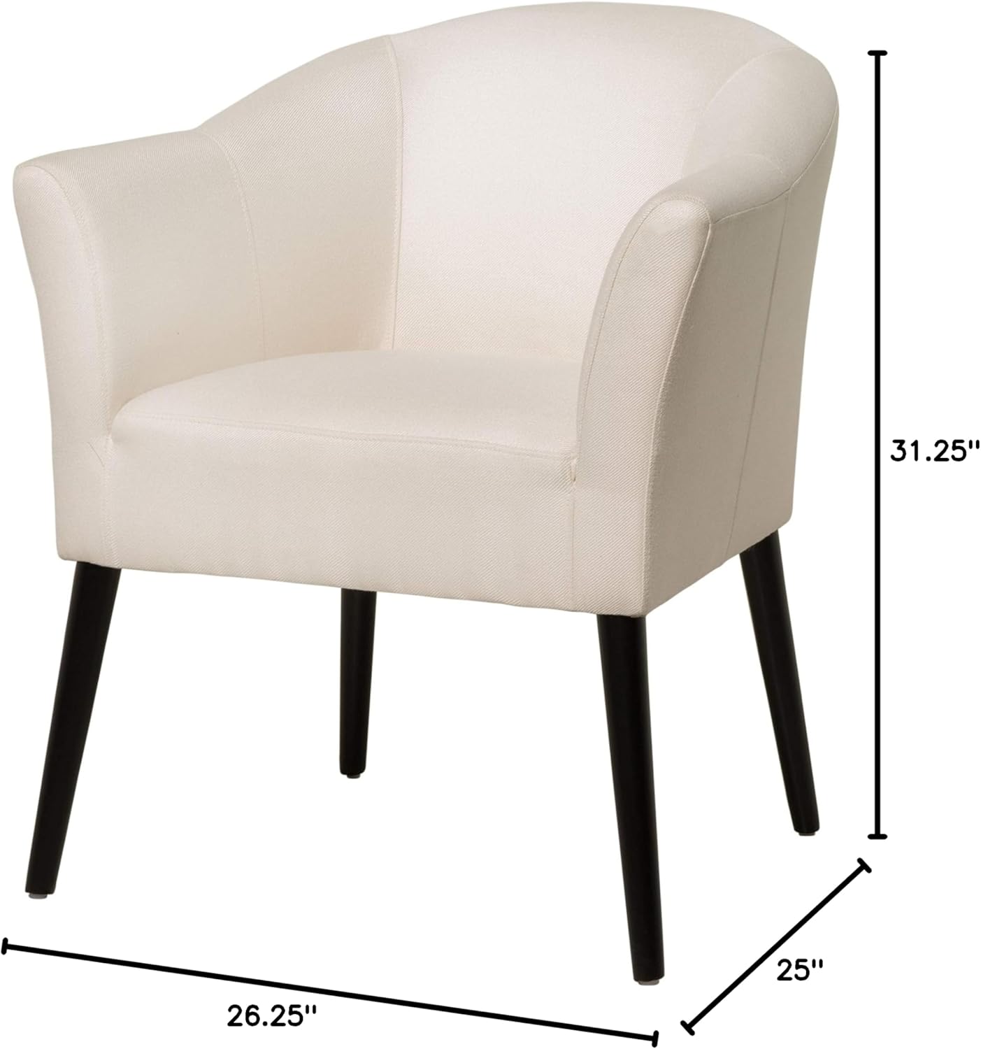 Christopher Knight Home Cosette Fabric Arm Chair, Beige 26.25”D x 25.00”W x 31.25”H