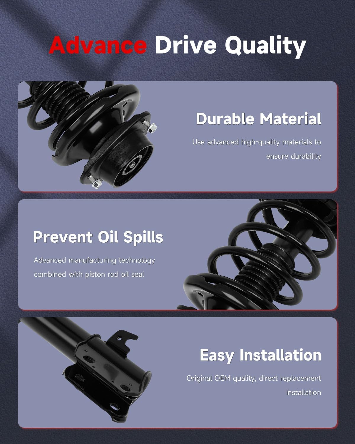 cciyu Front Complete Struts shock and Struts Fits for 2010 2011 2012 for Subaru Outback 272687 272686 Quick Struts Assembly -2PCS