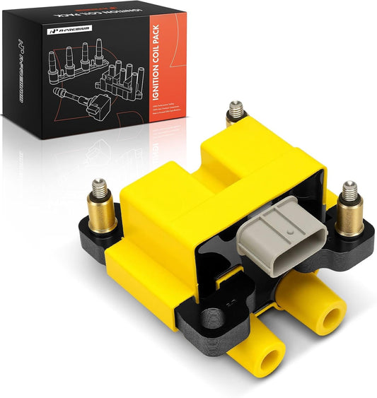 A-Premium Yellow Engine Ignition Coil Pack Compatible with Subaru Forester 2009-2010, Impreza 2011, 2.5L, Naturally Aspirated