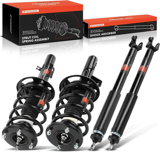 A-Premium Front and Rear Shock Absorber Strut & Coil Spring Assembly Compatible with Ford Taurus 2010-2011, FWD