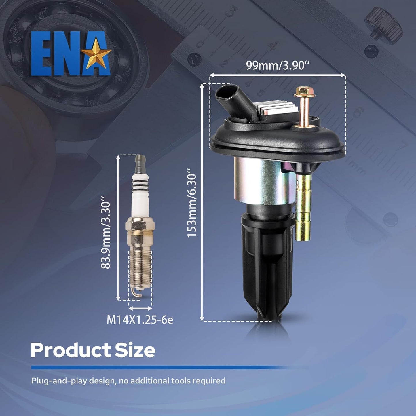 Set of 6 Ignition Coil Pack and Spark Plugs Iridium Compatible with 2002 2003 2004 2005 Chevy Trailblazer GMC Envoy Ascender Bravada Buick Rainier 9-7X 4.2L L6 Spark Plug Coils Replaces# UF303 41103