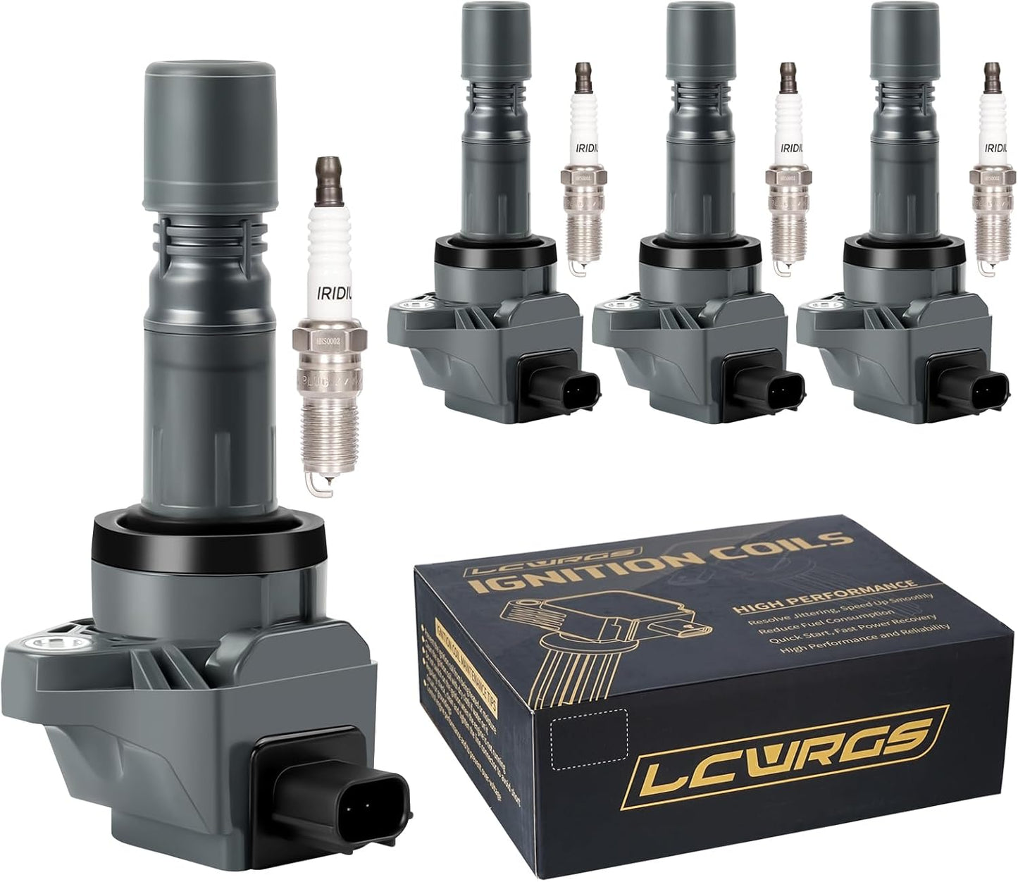 Set of 4 Coil Packs and Spark Plugs Fits for Honda Civic Acura ILX 2012 2013 2014 2015 1.8 Ignition Coils Spark Plugs Replaces UF672