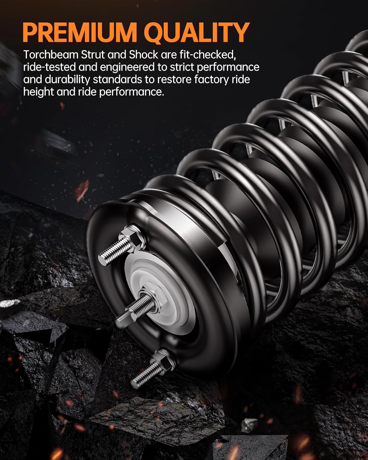 SIZZER Front Complete Strut Assembly and Shocks with Coil Spring Assemblies Fits for 2004-2013 3 FWD 2.5/2.0/2.3 L 172264 172263 2 PCS