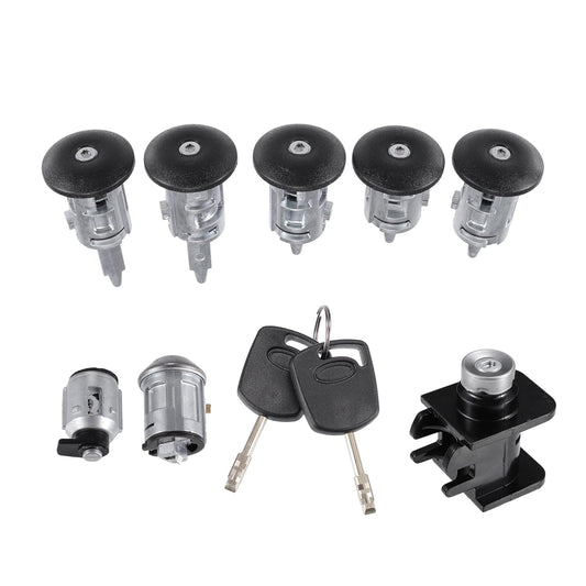 X AUTOHAUX Car Door Lock Cylinder Key Kit No.4425134 Ignition Switch Lock Cylinder Assembly Starter Cylinder Replacement for Ford Transit Connect 2002-2012