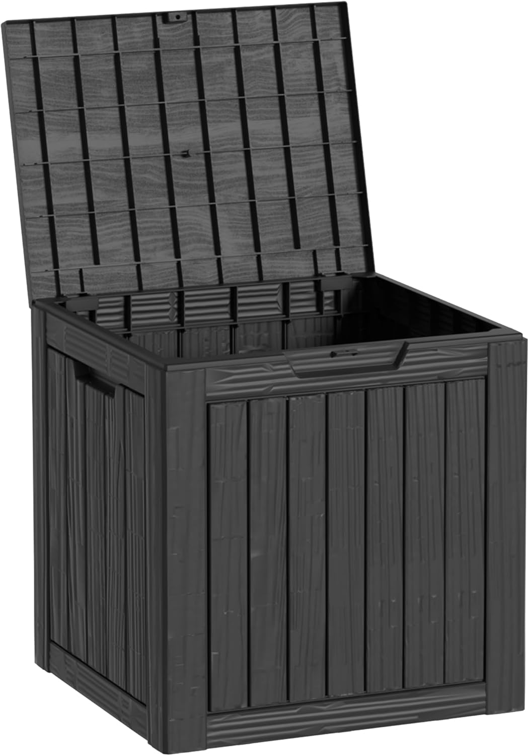 200 Gallon Outdoor Storage Box - Waterproof Patio Deck Box for Outside Deliveries, All-Weather Resin Bin with Lock for Cushions & Tools, UV-Resistant, Matte Black
