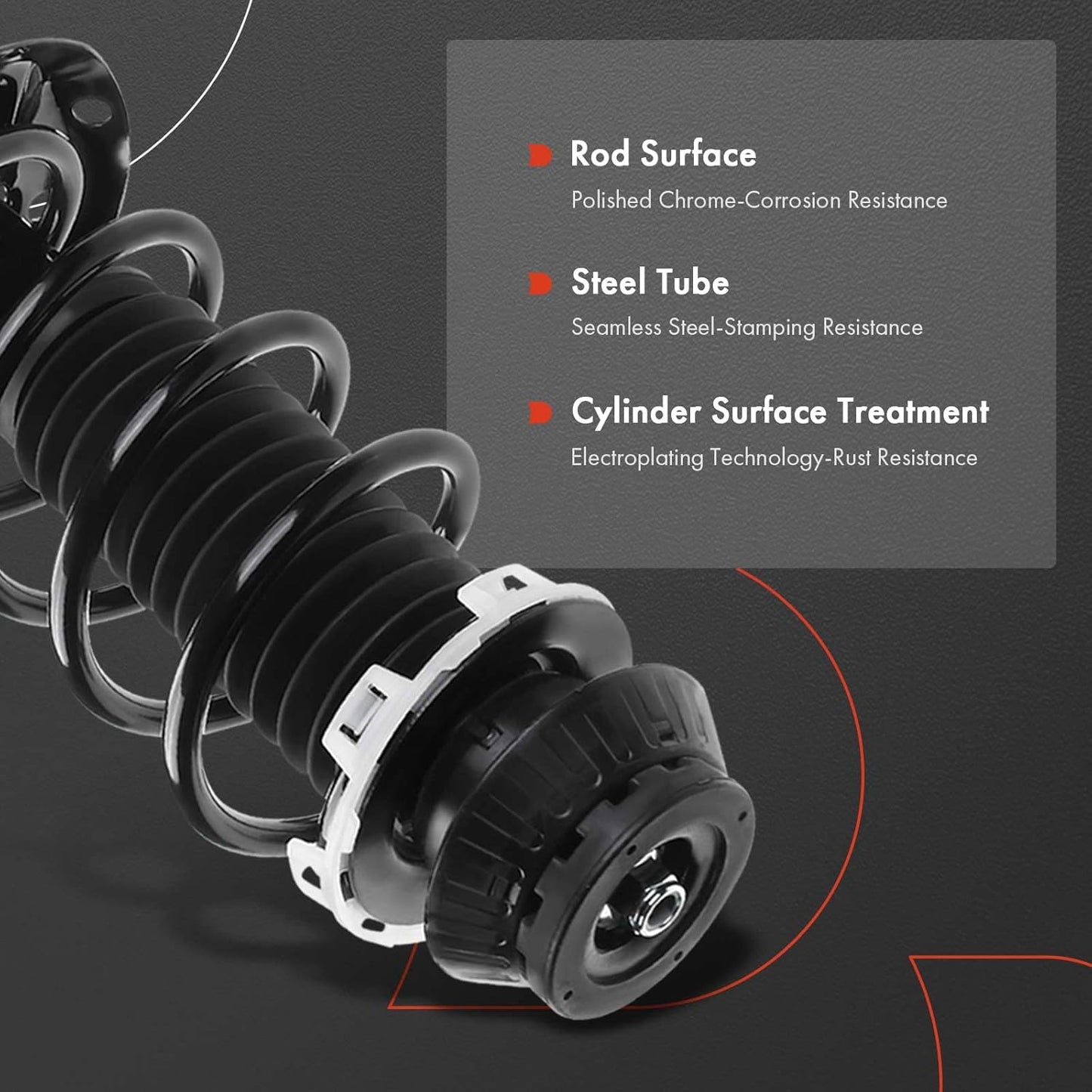 A-Premium Front Complete Strut & Coil Spring Assembly Compatible with Honda Fit 2009-2013, Insight 2010-2014, 2-PC Set