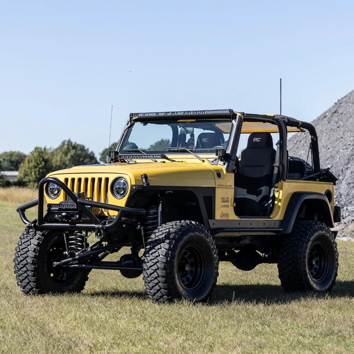 Rough Country Steel 17x9 | 6x5.5 | 4.25 Bore | -12-RC51-7655 Gloss Black Wheel with Painted (17 x 9. inches /6 x 5 inches, -12 mm Offset)