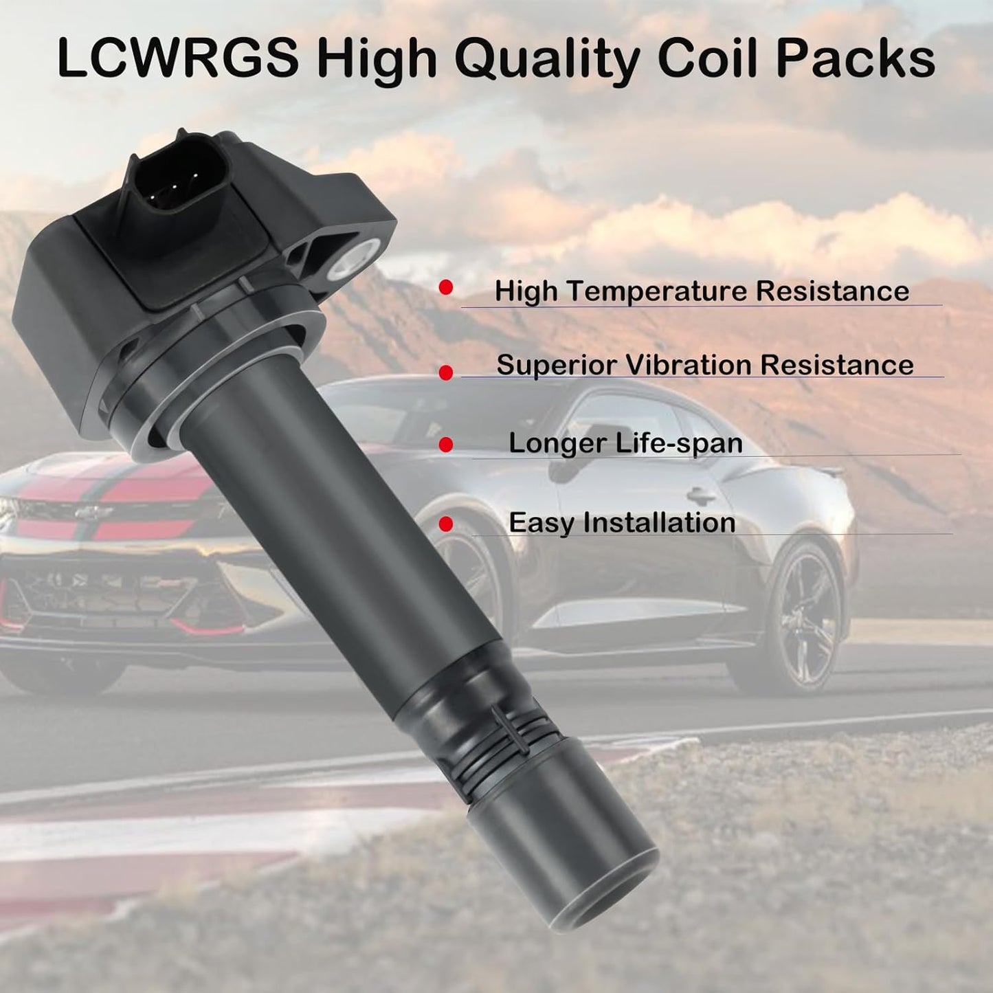 Set of 4 Ignition Coil Packs Fits for 1.8L L4 2006 2007 2008 2009 2010 2011 Honda Civic 1.8 Coils UF582 5C1637 C1580