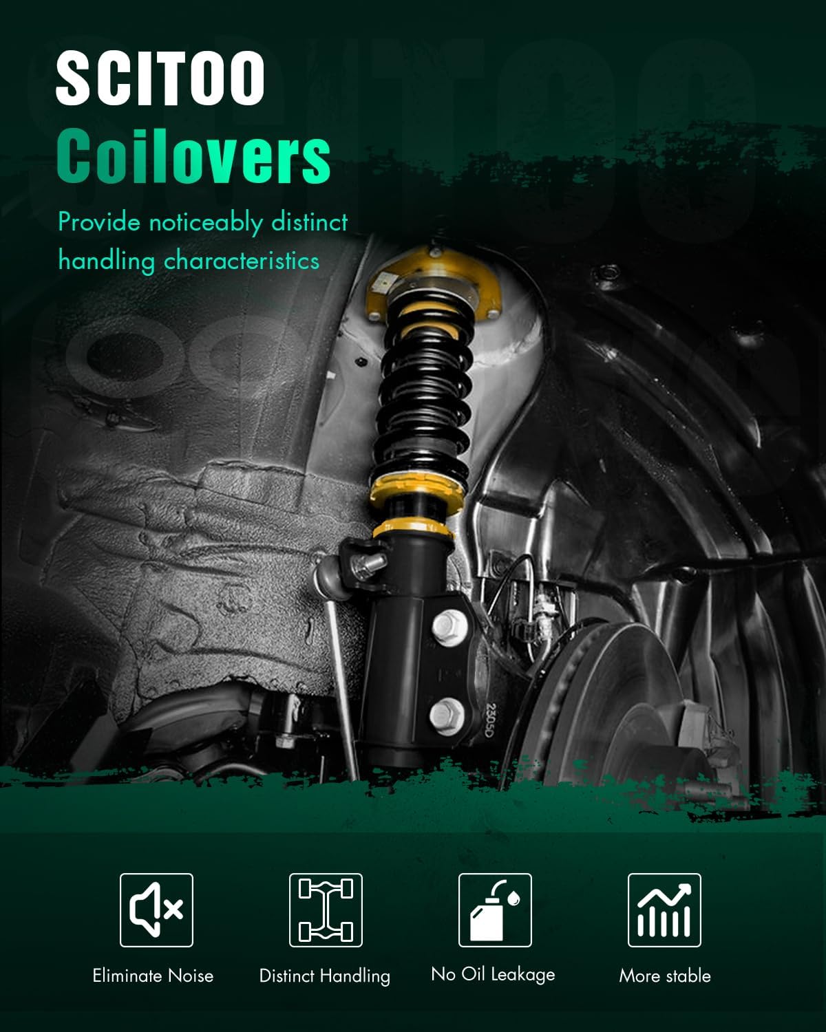 Coilover Suspensions Shock Struts Kits Assembly SCITOO Full Set Shocks Struts Kits fit for 2009-2017 for Toyota Corolla /2009 for Toyota Matrix