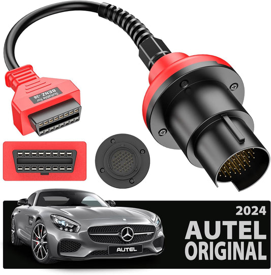 Autel Original BENZ-38 PIN Adapter, 38 Pin Male to 16 Pin Female OBDII Connector Compatible with Mercedes-Benz Pre-2001, Work with Autel Scanner MK808S, MK808BT PRO, MK900, Elite II PRO, Ultra, etc