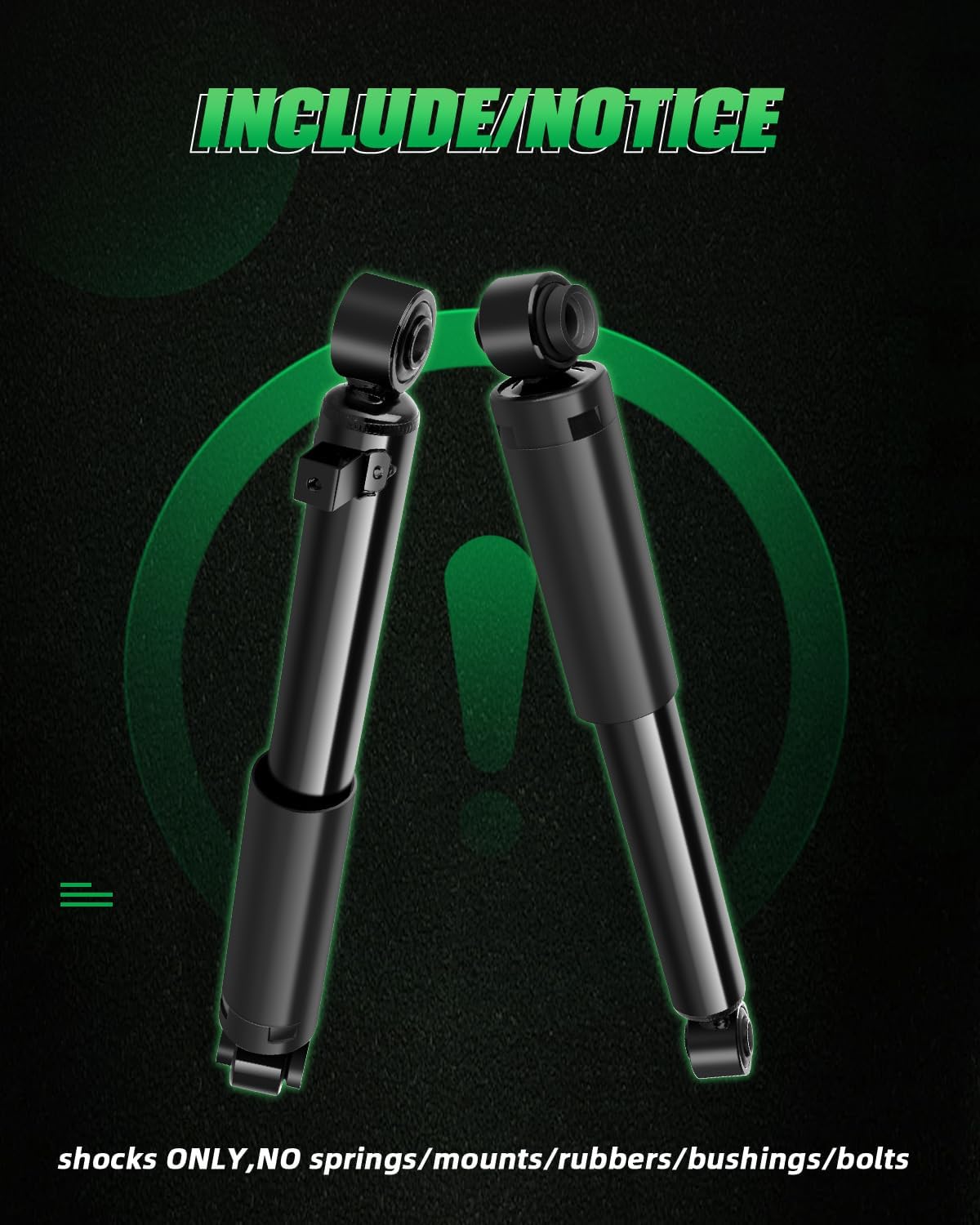 SCITOO Rear Pair Shock Absorbers Struts Compatible with 2007-2012 for Hyundai for Santa Fe 2007-2012 for Veracruz, 2011-2013 for Kia for Sorento, Replace 344500 37322 Automotive Shocks