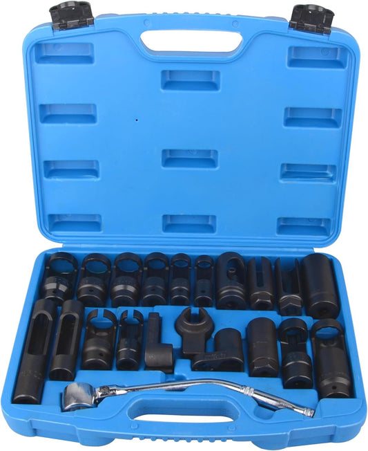 21pcs Oxygen Sensor Socket Set, Oil Pressure Sending Unit Socket Set O2 Sensor Removal Socket Fit for Auto Truck Car