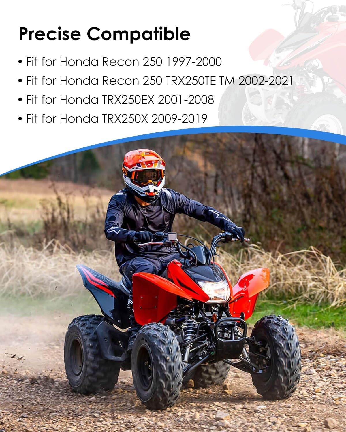 CDI Box Ignition Coil Kit Compatible with Honda Recon 250 1997-2021 TRX250TE TM TRX250EX TRX250X, CDI Box Ignition Coil Voltage Regulator Rectifier Relay Kit Replace 31600-HM8-B00