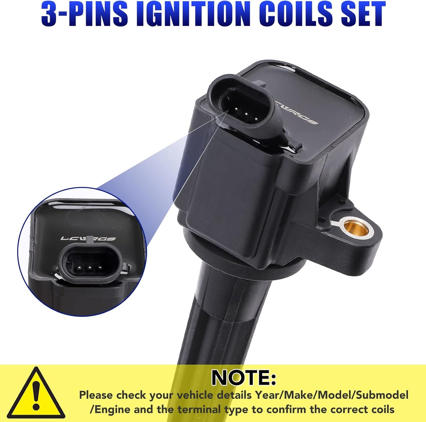 Set of 6 Ignition Coil Fits for 2006 2007 2008 2009 Chevy Trailblazer GMC Envoy Coil Pack 4.2 L6 Replaces UF497 C1558