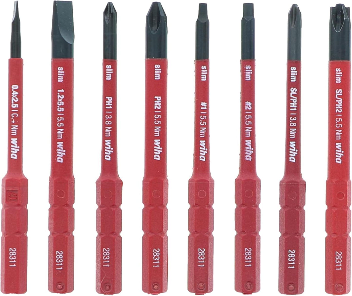Wiha 28789 11 Piece Insulated TorqueVario-S (10-50 In/lbs) and SlimLine Blade Set