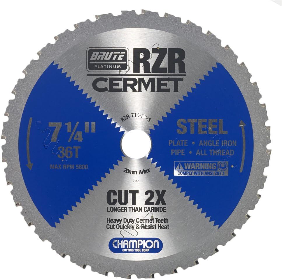Champion Cutting Tool Corp Circular Saw Blade 114", 110T (RZR-14-110-ST)-Cut Stainless