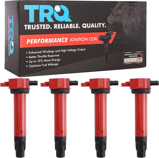 TRQ Ignition Coil Set Compatible with 2011-2014 Chrysler 200 2007-2010 Sebring 2008-2014 Dodge Avenger 2007-2012 Caliber 2009-2020 Journey 2007-2017 Jeep Compass Patriot