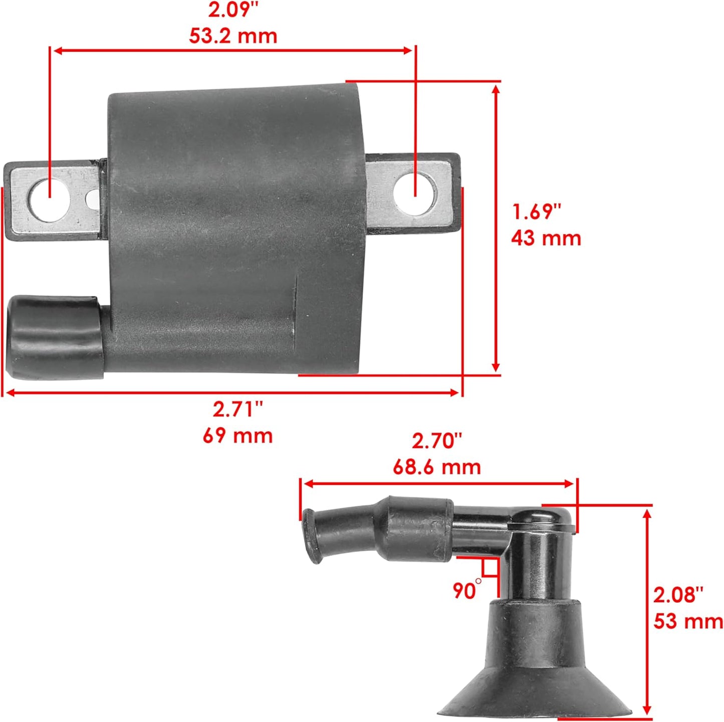 Caltric Stator & Starter & Ignition Coil Compatible With Polaris Scrambler 50 2001 2002 2003