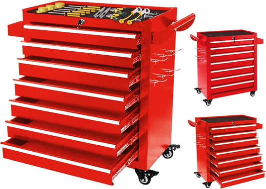 7-Drawer Tool Chest, Roling Tool Box with Wheels & Drawers & Lock, Toolbox Organizer Storage for Garage/Workshop/Home, Suitable for Moving/Gift/Daily Use