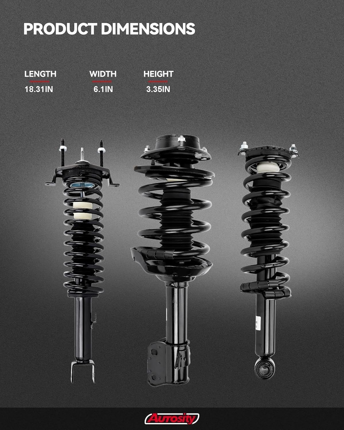 AUTOSITY Rear Shocks Absorber Struts Replacement for Grand Marquis 2003-2011, Town Car 2003-2011, Crown Victoria 2003-2011, Marauder 2003-2004 5993 * 2 2 PCS