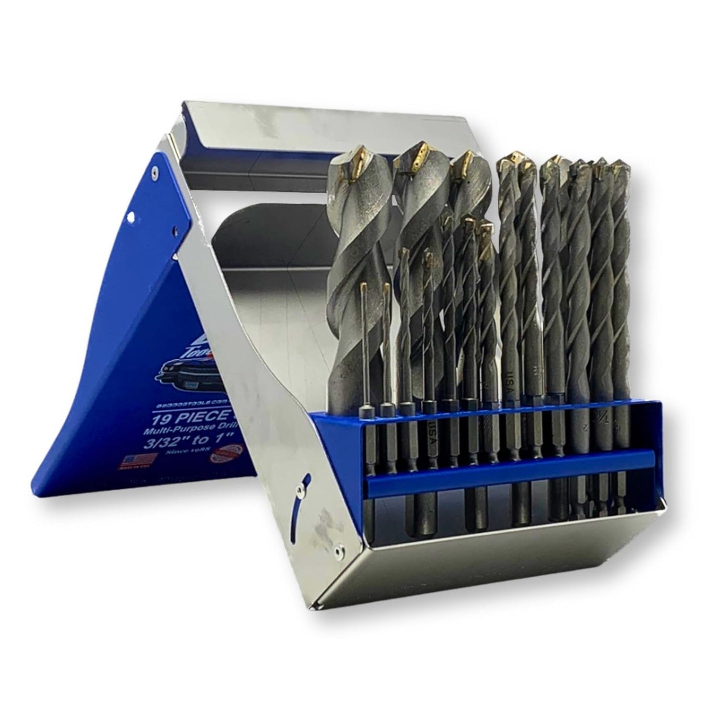 Bad Dog 14 Piece Multipurpose High Speed Drill Bit Set. Unique Carbide, Titanium, Cobalt Tip & Armor Steel Hex Shank. Made in USA. Drill Through Everything! Hardened Steel, Masonry, Wood, Tile & More