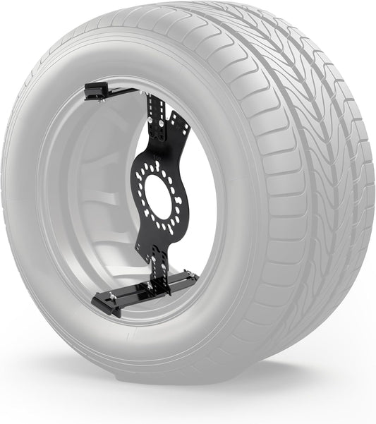 Wheel Fitment Tool Simulator Tire/Rim Size Measuring Mockup Tool Fit 14 to 22" Wheel Diameters and 7 to 17" Wheel Widths, 5-Lug Wheel Bolt Pattern Steel Powder Coated
