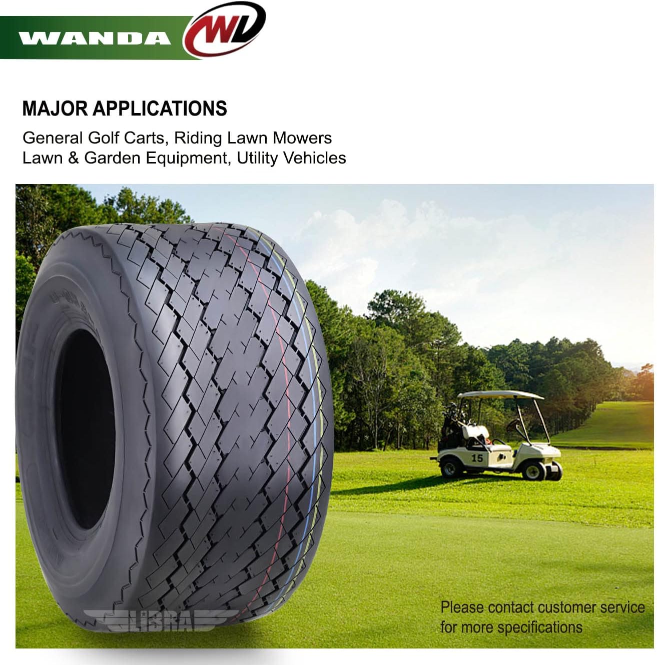 WANDA 18x8.5-8 18x8.50-8 Golf Cart ATV Tires 4 Ply 18x8.5x8 18x8.50x8 -Set 4-14006