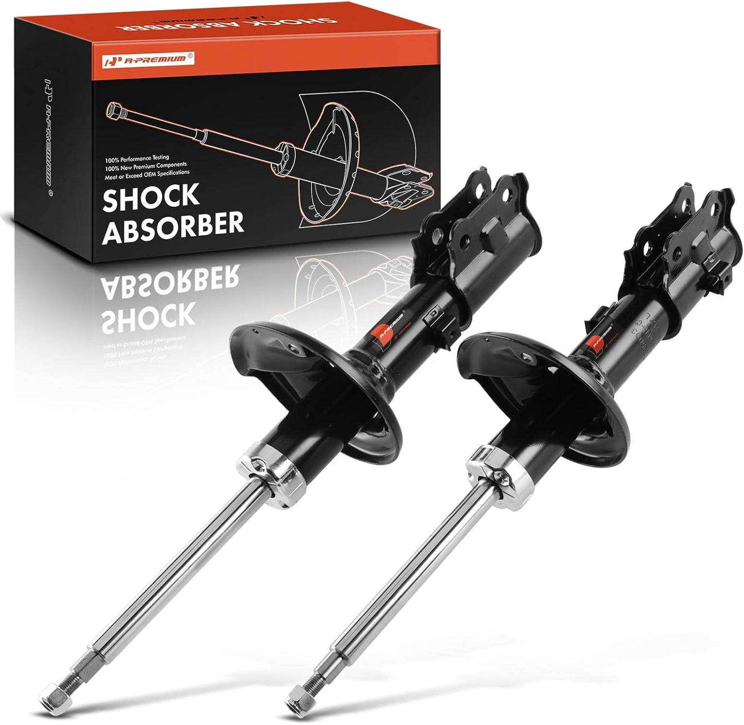 A-Premium Front Shock Absorber Compatible with Hyundai Accent 2012-2017 & Kia Rio 2012-2017, 2-PC Set