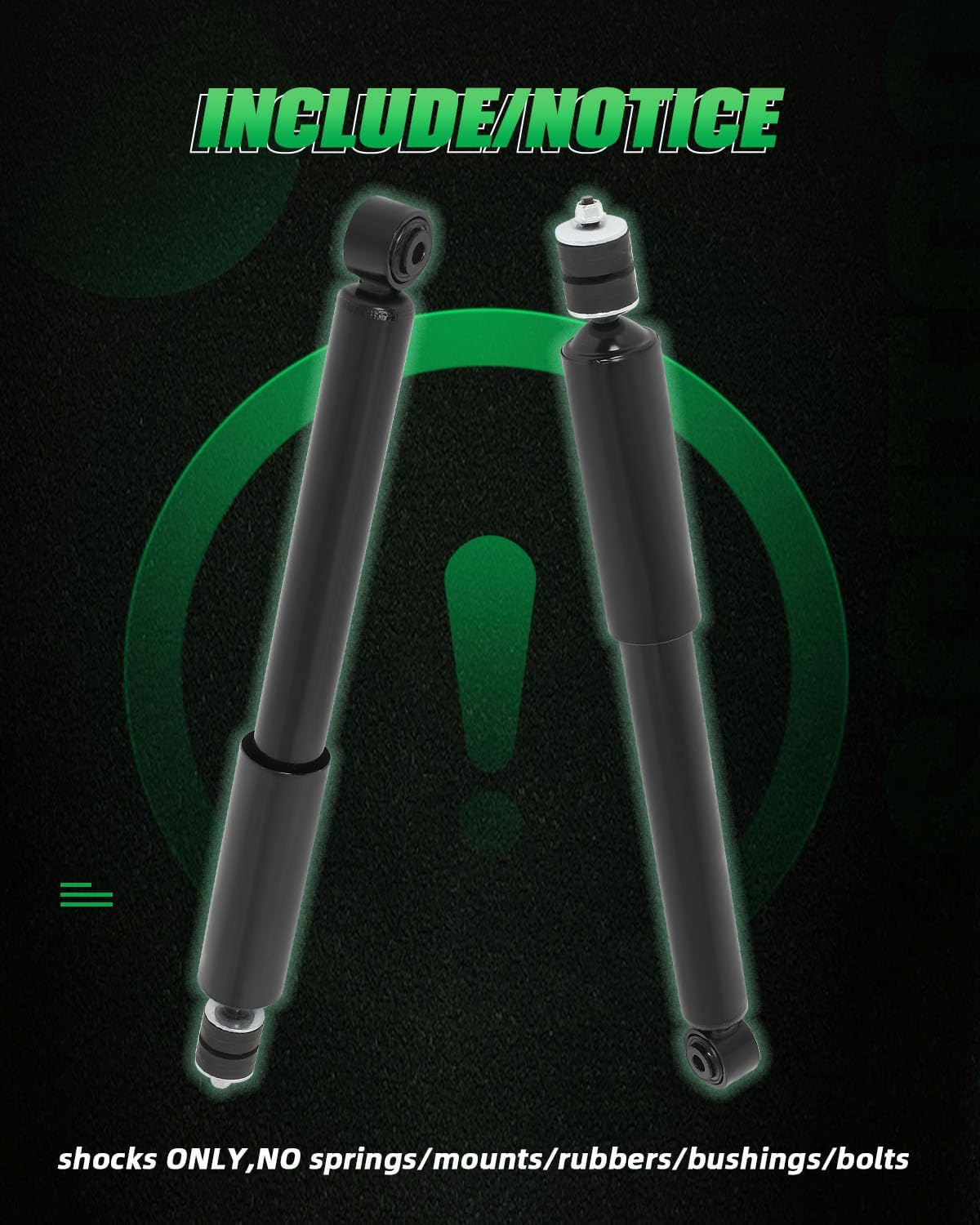 SCITOO - Rear Shock Absorber for Nissan Fits 2014 2015 2016 2017 2018 2019 for Nissan Sentra Shocks 5532 Struts - 2Pc Set