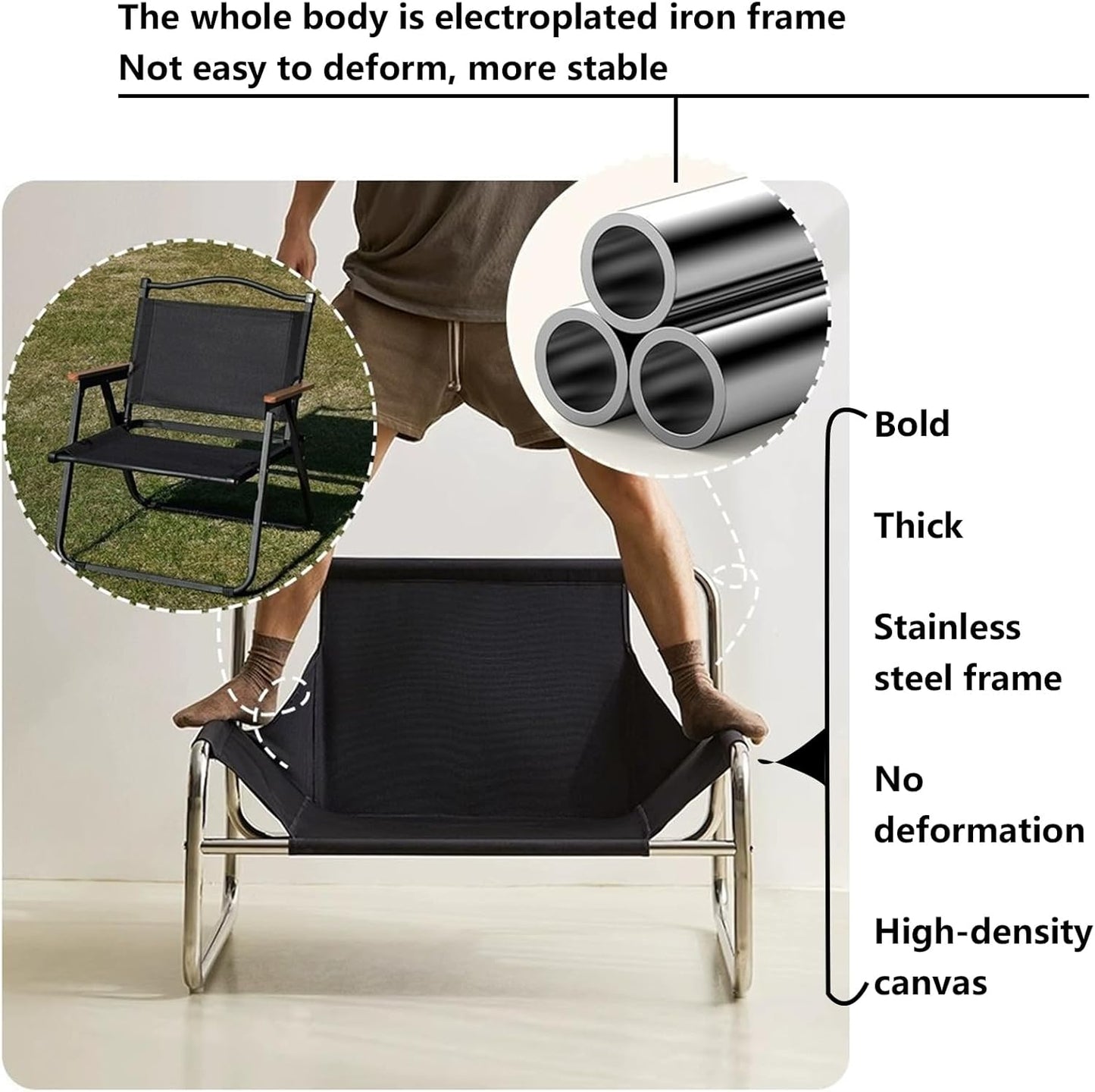 Thick Cushioned Recliner Sofa, Lazy Chair with Upholstery and Footrest, for Living Room, Bedroom, Dorm Black B