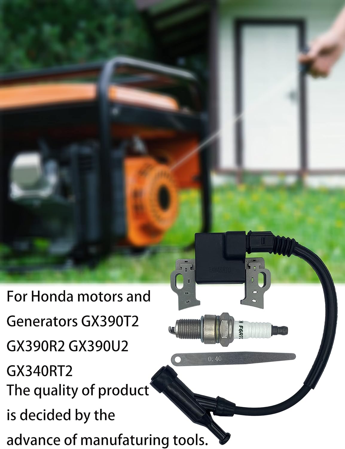 YAMAKATO 30500-Z5T-003 Four Prong Ignition Coil Module w/ 4 pin Connector for Honda GX340 GX390 GX240 GX270 OEM 30500Z5T003