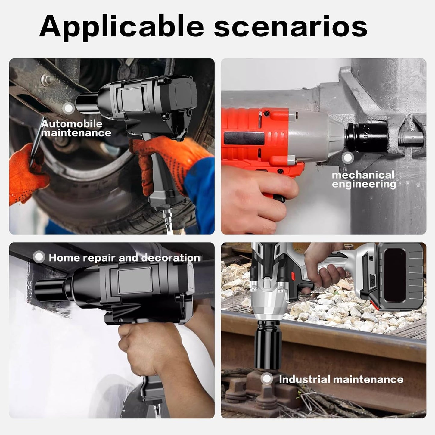 3/4 Inch Drive Deep Impact Socket Set,6-Point,Metric Size(22mm to 41mm),10 Pcs,Cr-Mo.Heavy Duty Impact Socket Set,With a Storage Case.