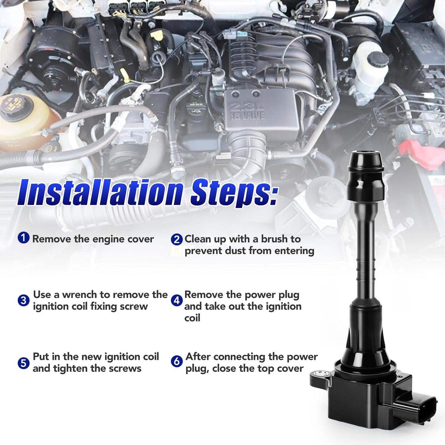 Set of 4 Ignition Coil Pack and Spark Plugs Fits for Nissan Sentra 1.8 L4 2002 2003 2004 2005 2006 1.8L Replaces UF351 C1397