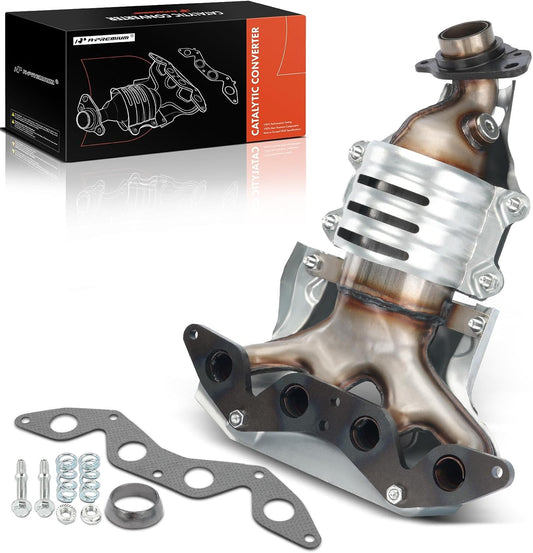 A-Premium Exhaust Manifold Catalytic Converter W/Gasket Kit Direct-Fit Compatible with Honda Civic & Acura EL 2001-2005 L4 1.7L, Front Side - EPA Compliant