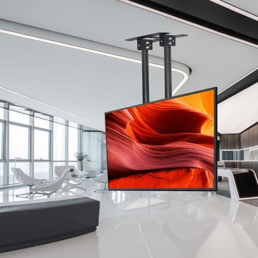 Ceiling TV Mount Stand - Ceiling TV Lift - Adjustable Height Double Pole Single Sn TV Mount,Tilt Ceiling TV Mount Bracket,Fits 60-100 Inch Low Profile TVs,One Color,1,1.6m