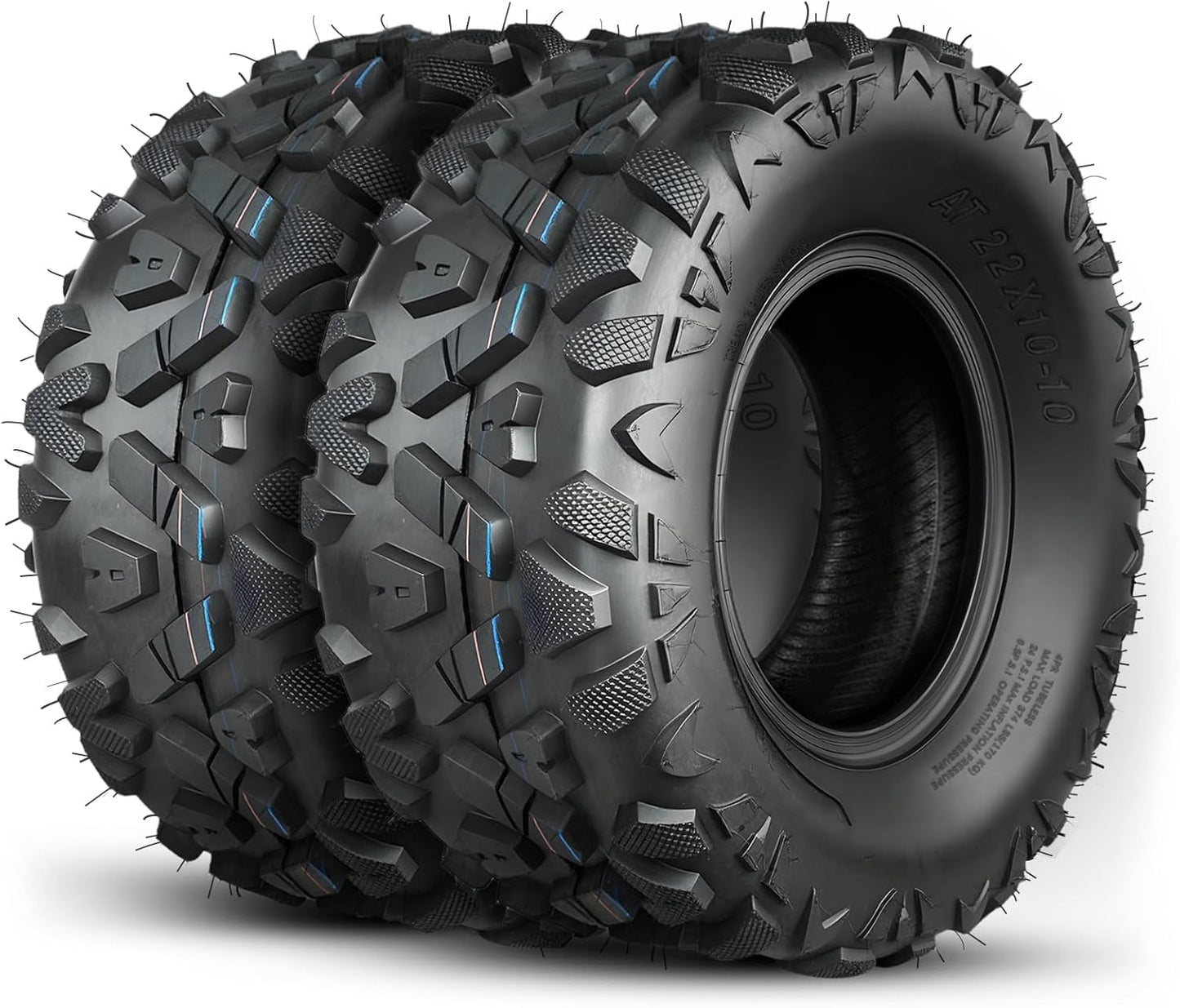 TRIPOWER ATV UTV Tires 25x8-12 & 25x10-12 All Terrain Trail Sand Mud Off-Road Tires, 6 Ply Tubeless Full Set of 4