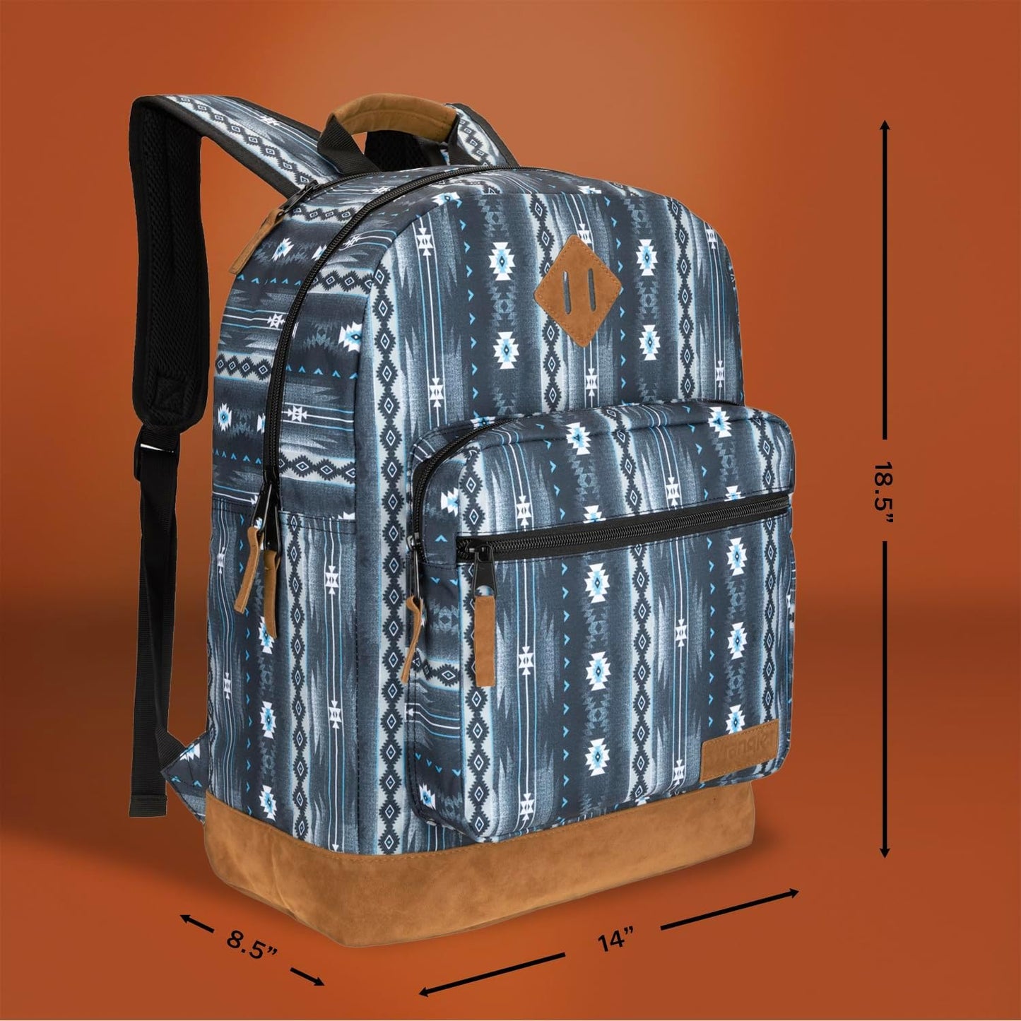 Wrangler Yellowstone Sturdy Backpack for Travel Classic Logo Water Resistant Casual Daypack for Travel with Padded Laptop Notebook Sleeve (New Retro)