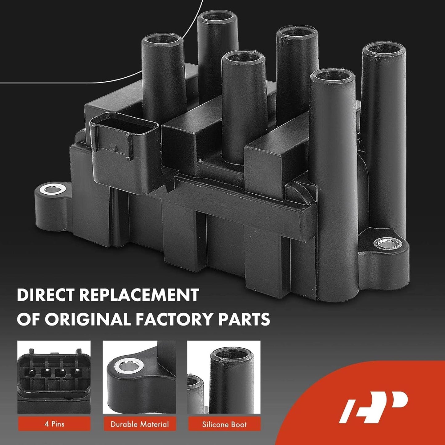 A-Premium Ignition Coils and Spark Plugs Kits Compatible with Ford Taurus 2001-2006, Ranger 2001-2004 & Mazda B3000 2001 & Mercury Sable 2001 2003-2005, 3.0L