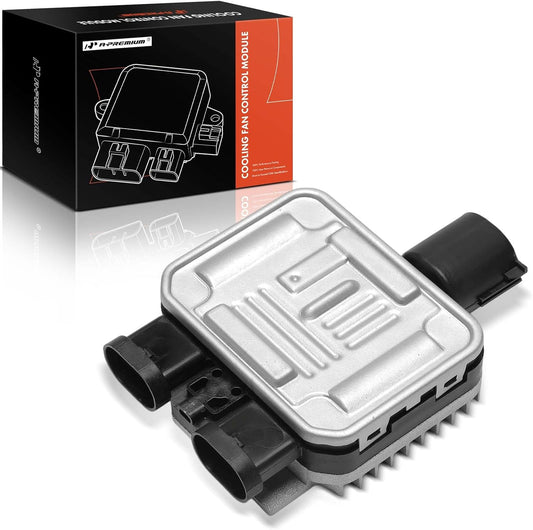 A-Premium Engine Radiator Cooling Fan Control Module Compatible with 2007-2016 Ford Edge, Flex & Lincoln MKX & Volvo XC60, S60, XC70, S80, V60, V70 & Land Rover LR2, Replace # 7T438C609BA, 6G918C607BE