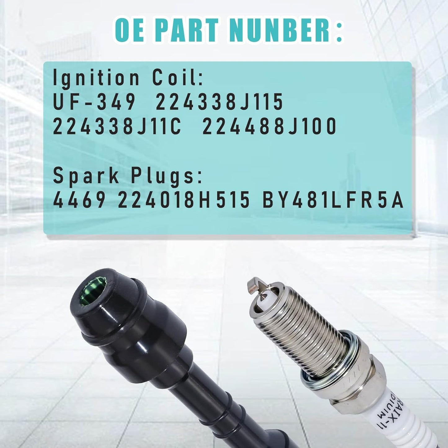 UF349 Ignition Coil Pack with Double Iridium Spark Plugs Set for 3.5 4.0 V6 Nissan Altima Maxima Murano Quest Frontier NV1500 Pathfinder Xterra Infiniti I35 QX4 Suzuki Equator 2002-2021, C1406