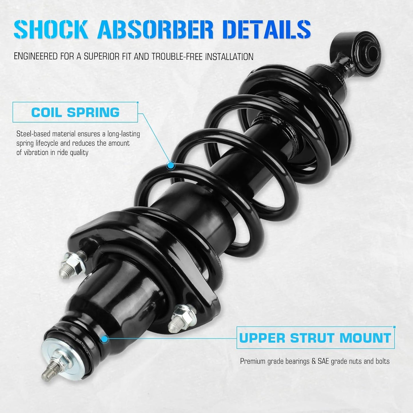 171340L 171340R Rear Pair Struts Shock Absorbers Assembly w/Coil Spring for Honda Civic (Exc. SI/SIR) 2001 2002 2003 2004 2005