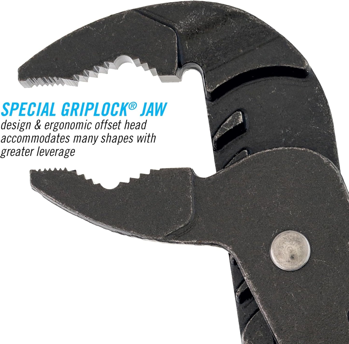 CHANNELLOCK GLS-3 3-Piece GRIPLOCK Tongue & Groove Pliers Set, 6.5", 9.5", 12.5" Water Pump Pliers, Patented PERMALOCK Fastener, Forged High Carbon Steel, Made In the USA