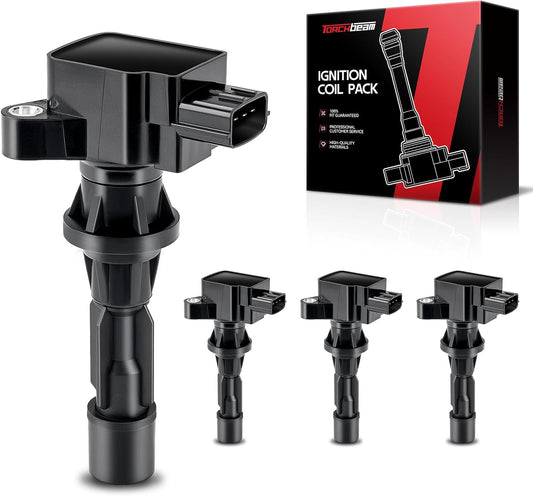 Torchbeam 4 Packs Ignition Coil UF540 Fit for 2006 2007 2008 2009 2010 2011 2012 2013 Mazda 3 Mazda CX-7 Mazda CX7 Mazda 6 MX-5 2.0 2.5 L4 Coil Packs Replacement for C1683 UF540 L3G218100A L3G218100