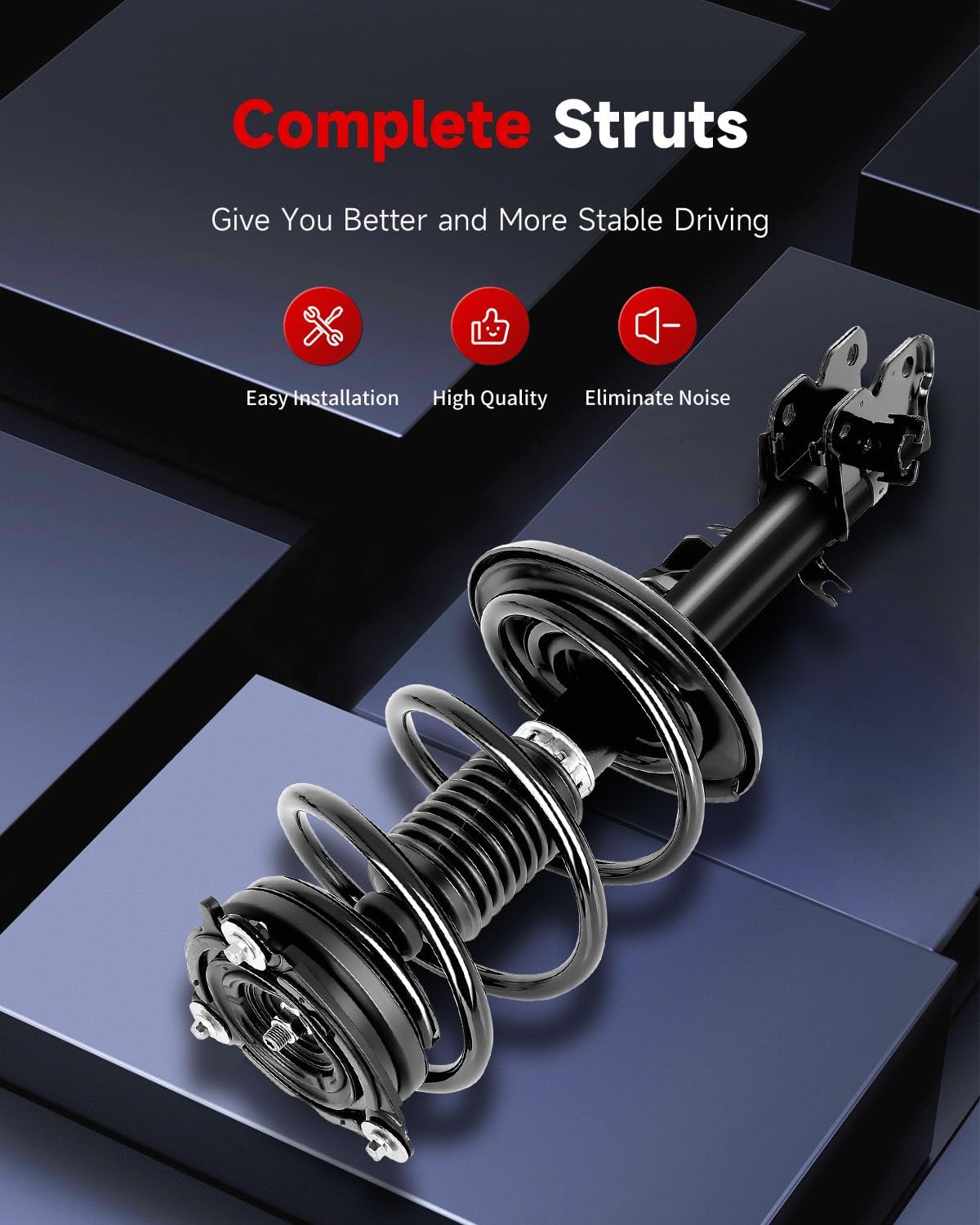 cciyu Front Complete Struts shock and Struts Fits for Nissan Quest 2011 2012 2013 2014 2015 2016 2017 11487 11488 Quick Struts Assembly -2PCS